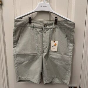 Marine Layer Shorts Mens Size 30 Navy Light Green Chino Pockets NWT